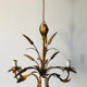 Florentine chandelier in wheat ear style by Hans Kögl Hollywood Regency