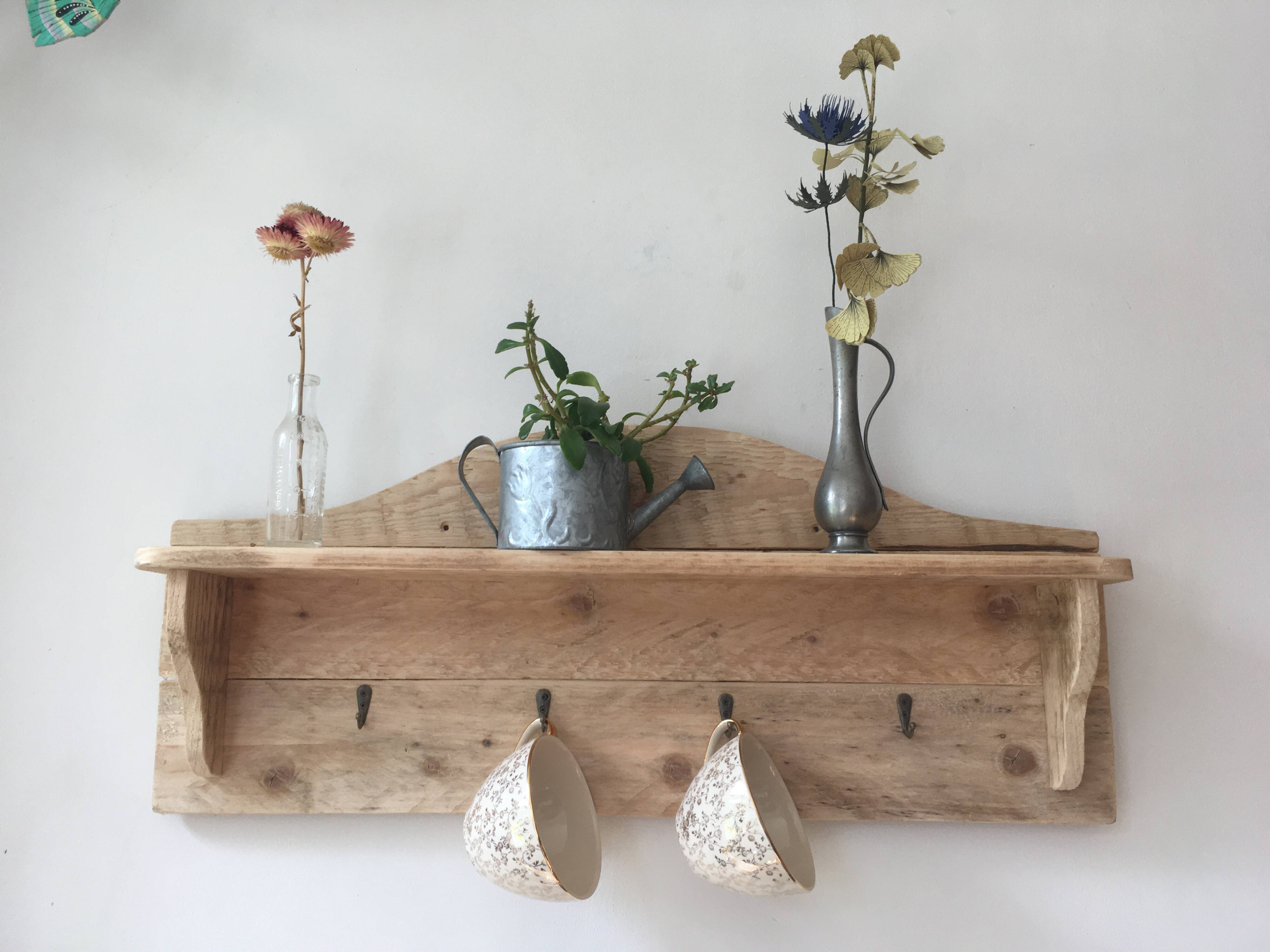 pallet wood wall shelf