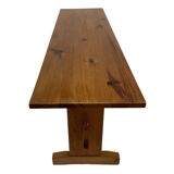 Vintage Scandinavian modern pinewood bench from the 1960's