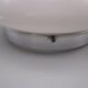 Vintage ceiling light in opaline and chrome metal