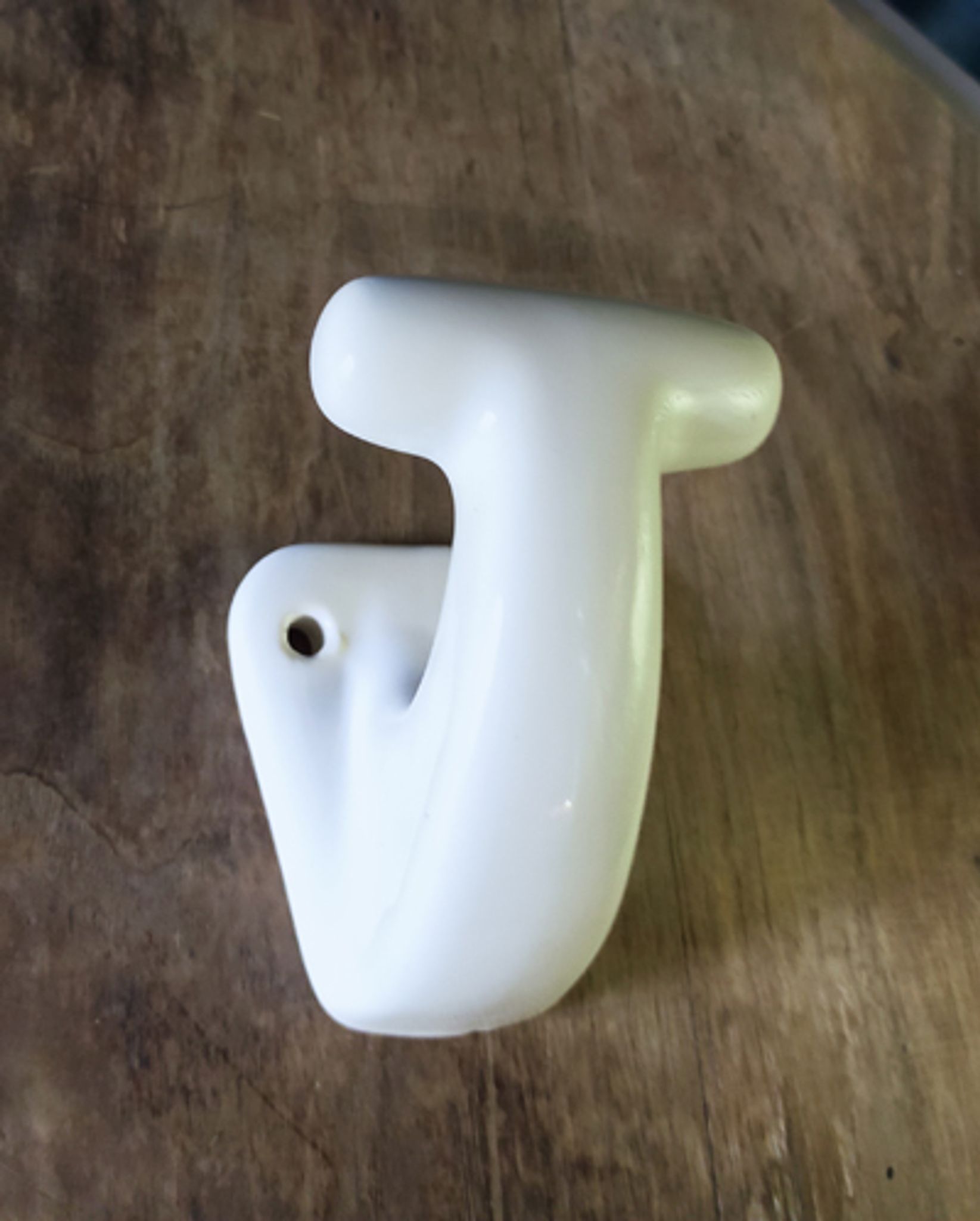 Porcelain hook or coat rack