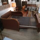 Leather art deco sofa