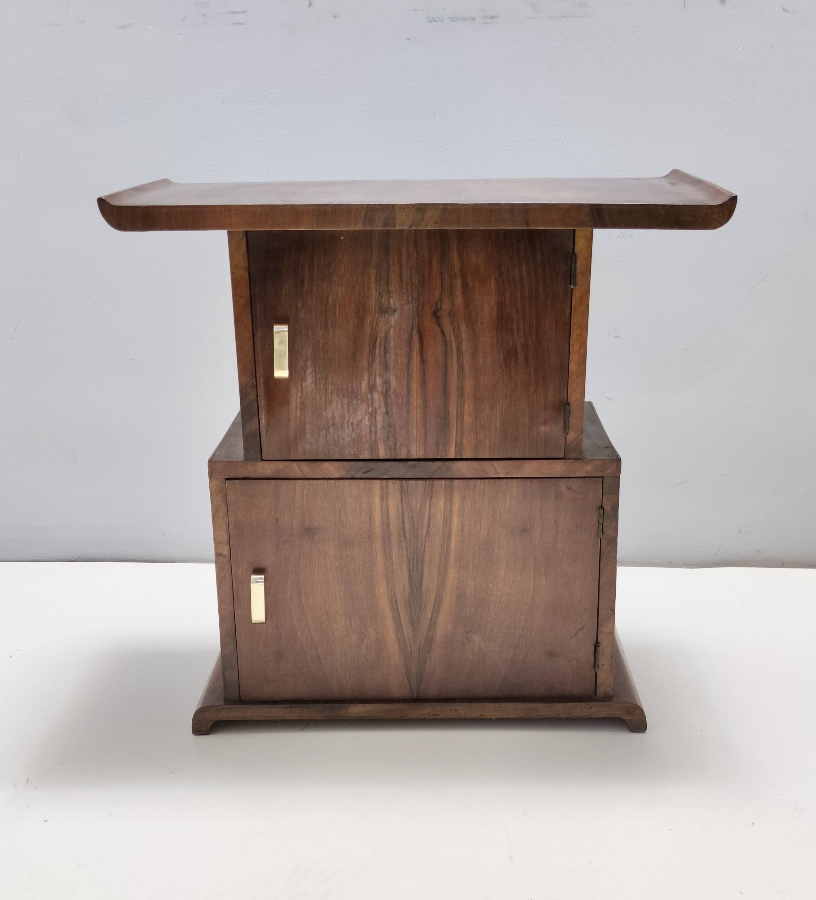 Black Walnut Divider Cabinet in the style of Emilio Lancia, Italy