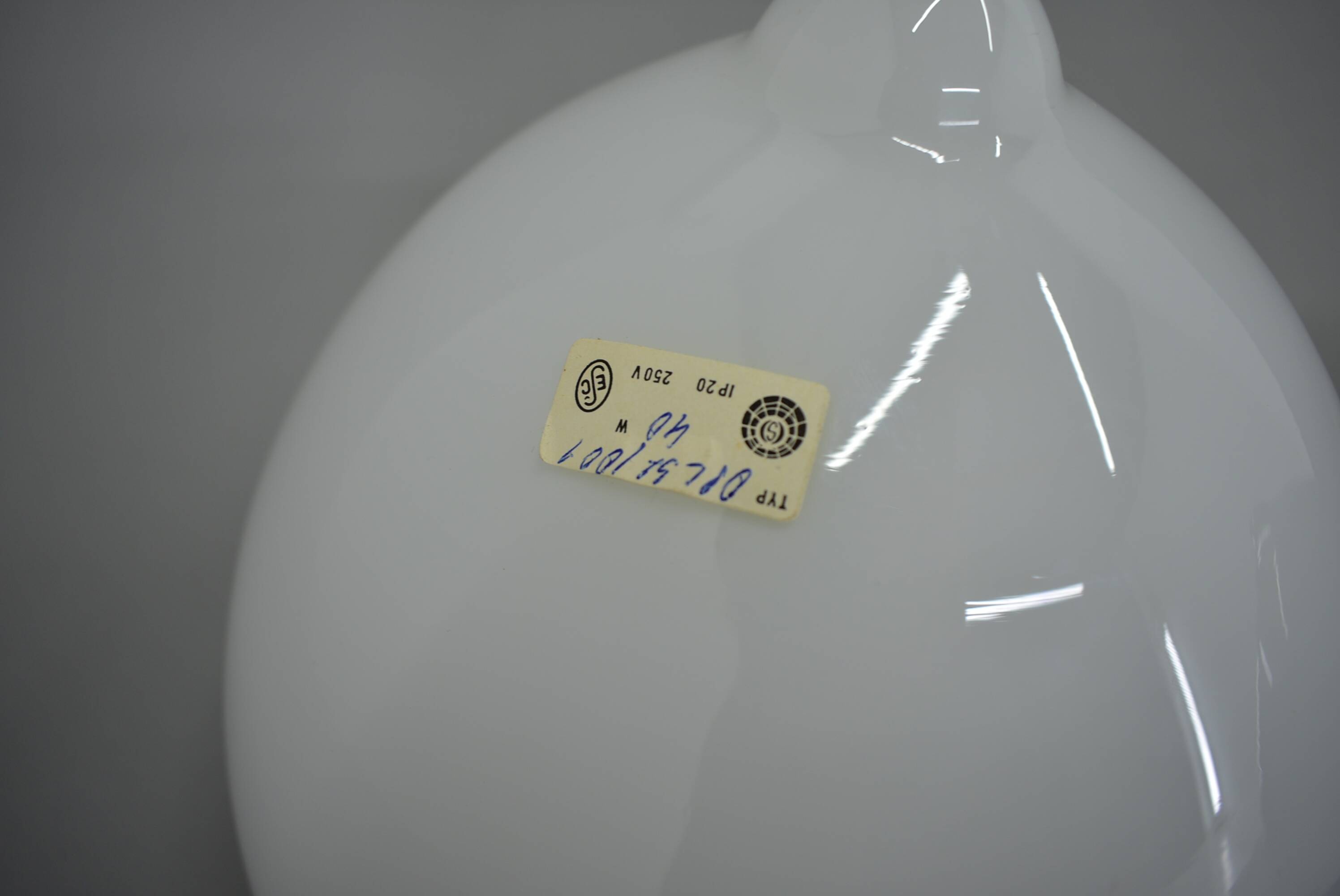 Pair of glass table lamps by Krásno nad Bečvou, 1960s