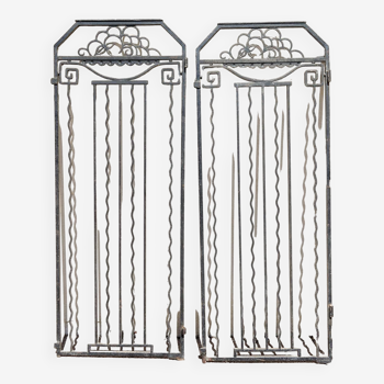 Pair of Art Deco wrought iron doors, circa 1925