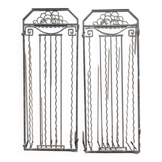 Pair of Art Deco wrought iron doors, circa 1925