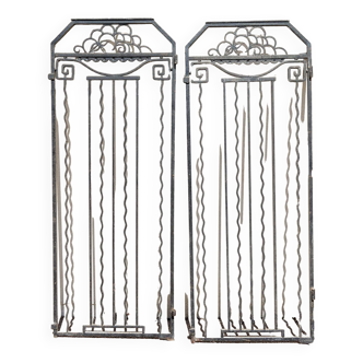 Paire de portes Art Déco en fer forgé, circa 1925