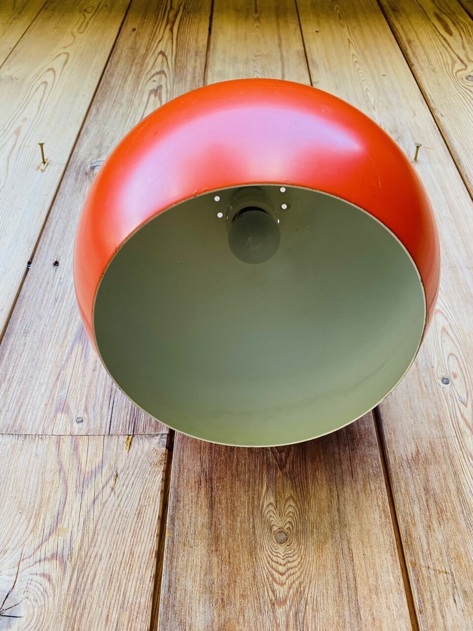 Suspension Eyeball orange vintage années 70