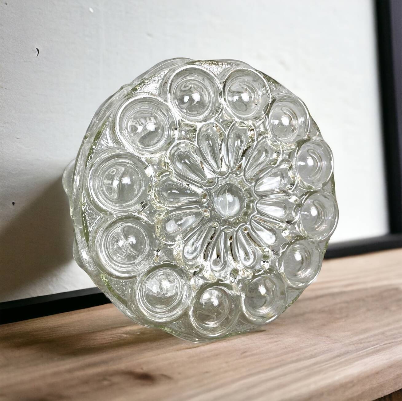 Helena Tynell style bubble glass flush mount lamp