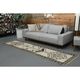 1970s Vintage Turkish Handmade Wool & Cotton Beige Runner Rug 89x320