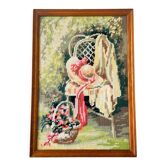 Vintage framed canvas