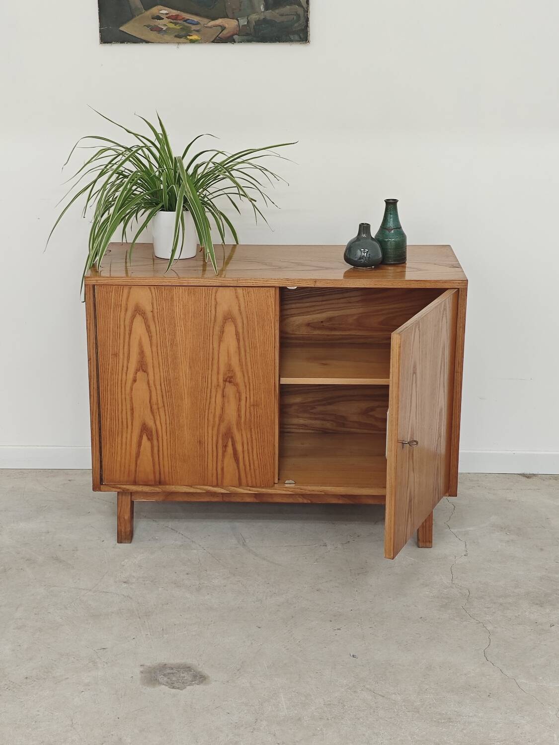 Small buffet with two doors by Frantisek Jirak, oak, 1960.