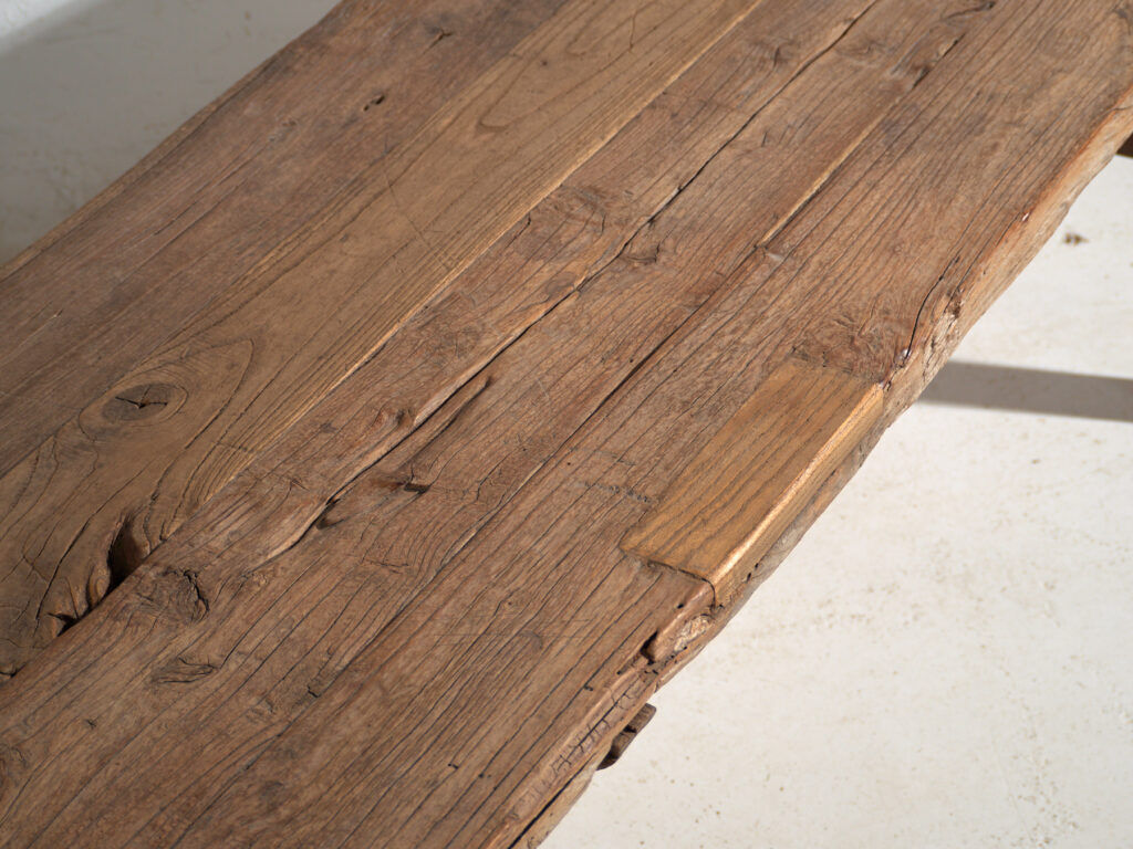 Antique solid wood bench table – Shandong, circa 1930