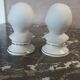 2 busts girl and boy - vintage porcelain biscuit