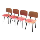 Vintage set of 4x Friso Kramer Revolt chairs Ahrend de Cirkel dutch design