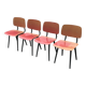 Vintage set of 4x Friso Kramer Revolt chairs Ahrend de Cirkel dutch design