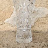 Chiseled crystal vase