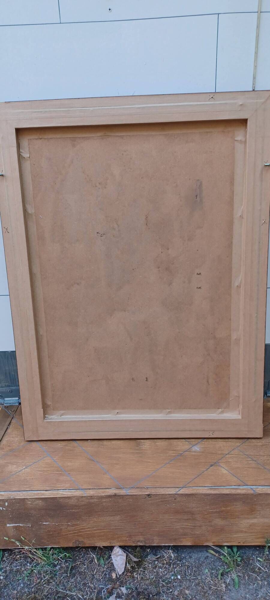Black and gold art deco contemporary mirror - 81.5cm x 61.5cm