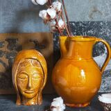 XXL pitcher vintage Provencal pottery from Salernes
