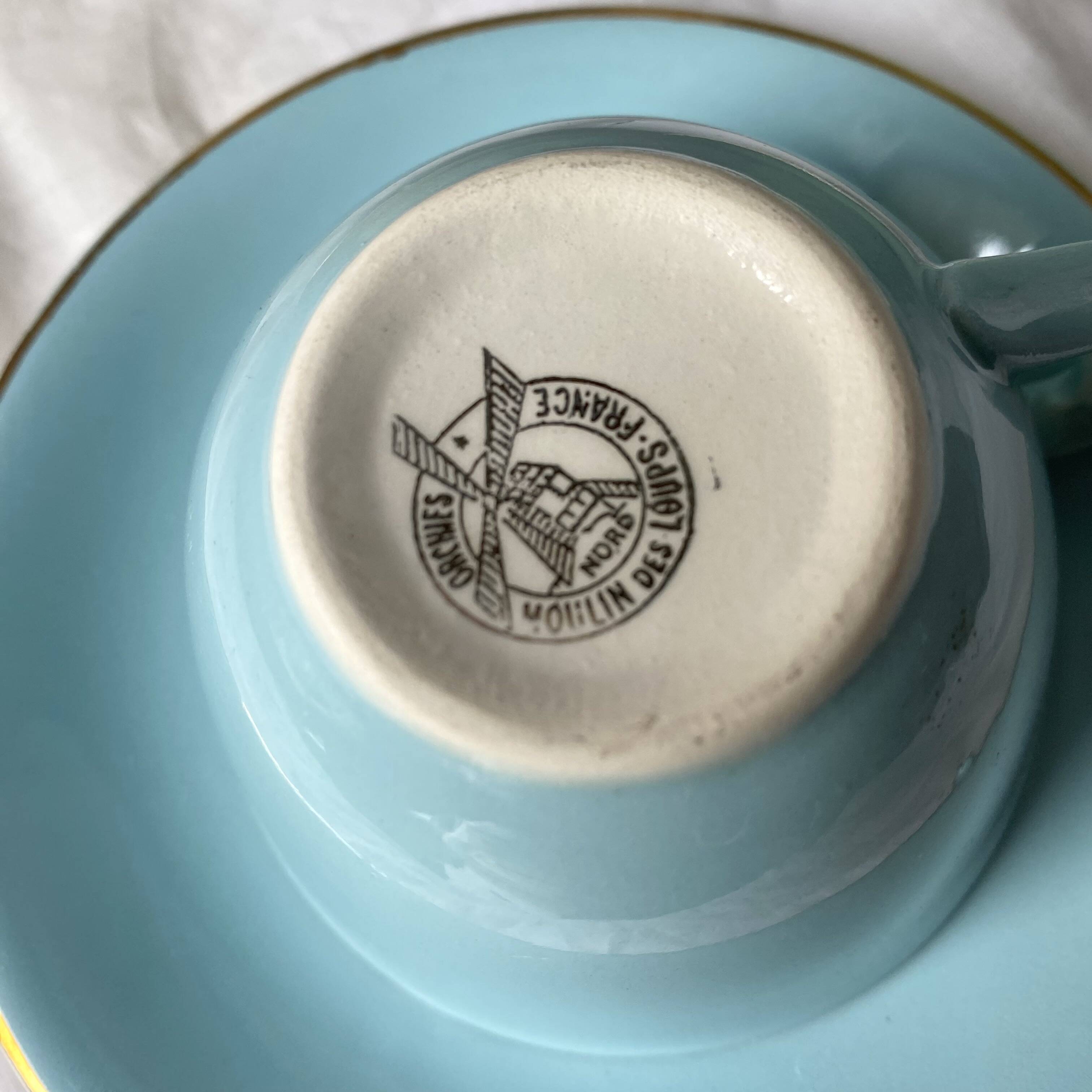 Mugs Moulin des Loups pastel colour 1960s