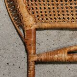 Emmanuelle peacock rattan and cane headboard 1960