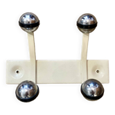 Patère portemanteau en métal années 70