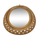 Oval rattan mirror
