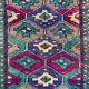 Small vintage turkish rug 91x52 cm, short runner, tribal, shabby, mini carpet