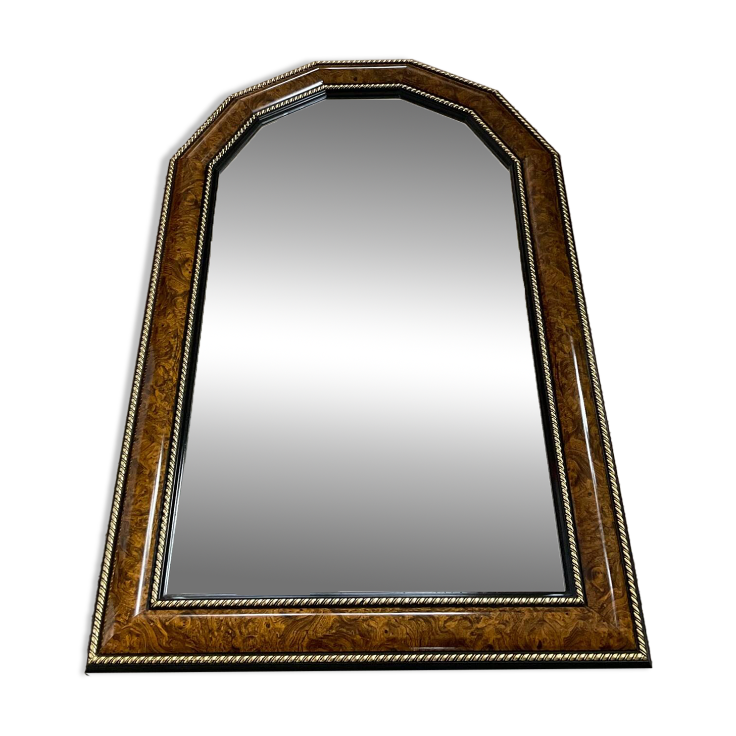 Large vintage Italian wooden mirror