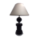 Lampe en céramique et chrome, années 80
