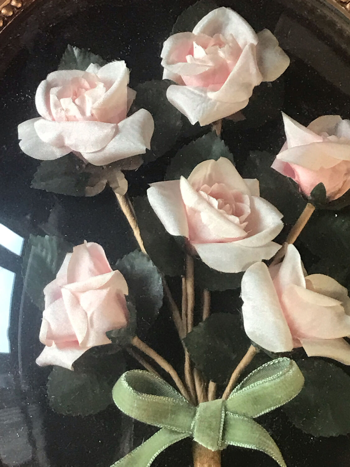 Vintage curved glass frame