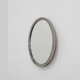 Miroir mural ovale chromé Art Déco, Belgique vers 1920