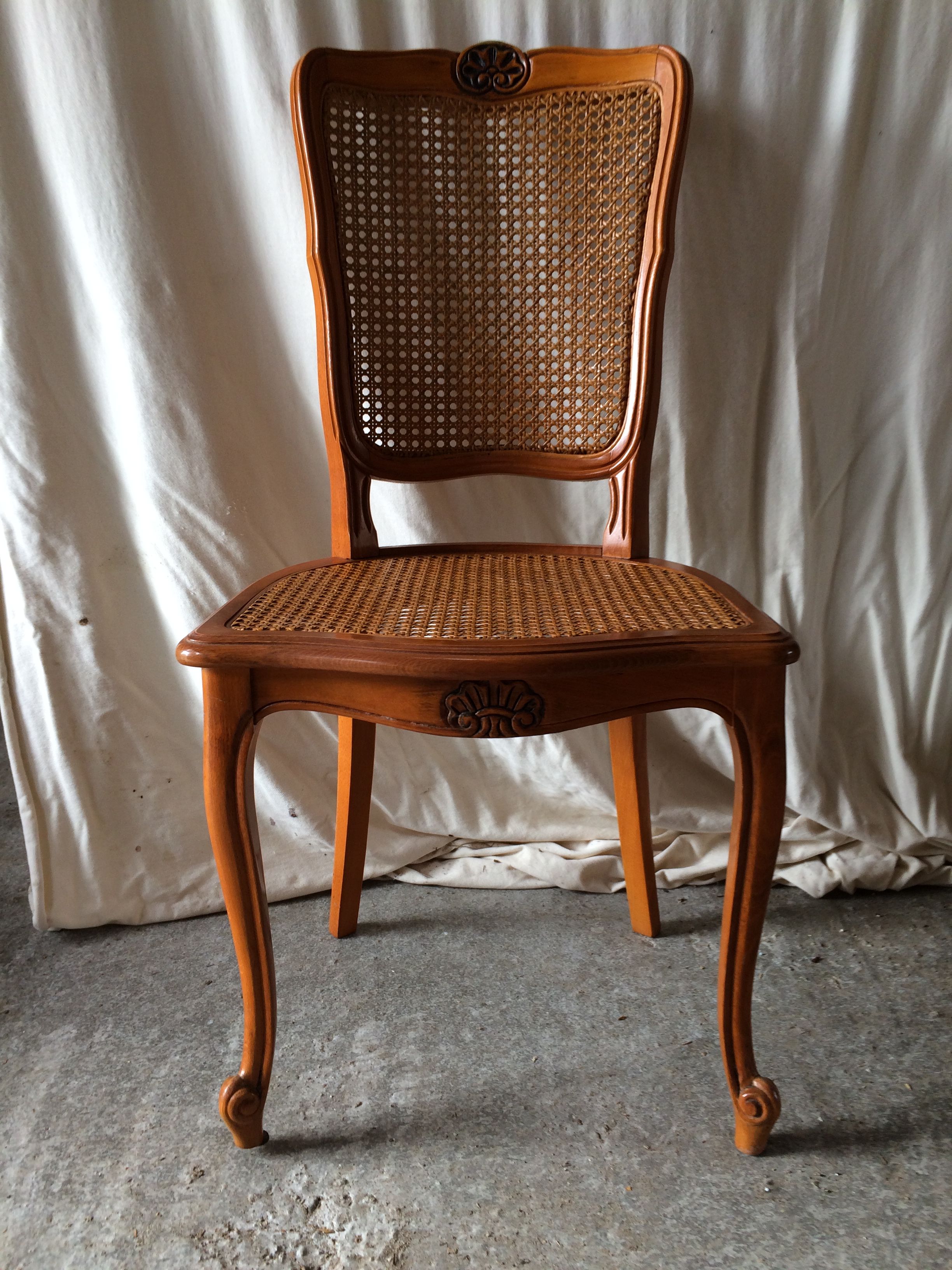 Series of 8 Chairs Style LOUIS XV Wood - Assise - Vintage Cannés File