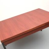 1960s extendible diningtable in teak and metal
