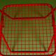 Red metal chair Ted Net Ikea vintage by Niels Gammelgaard