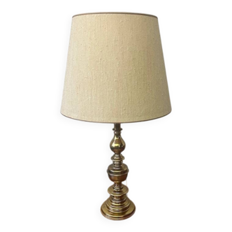 Large gilded bronze lamp
