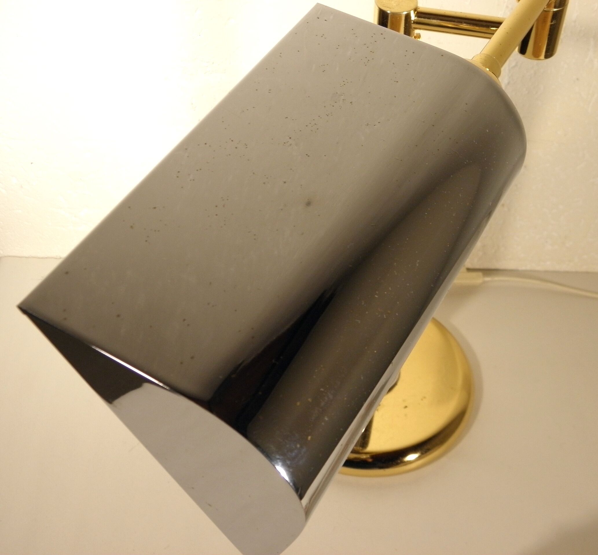 Desk lamp chrome and gold