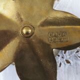 Set of 2 vintage brass flower candle holders NIJHOF Holland