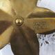 Set of 2 vintage brass flower candle holders NIJHOF Holland