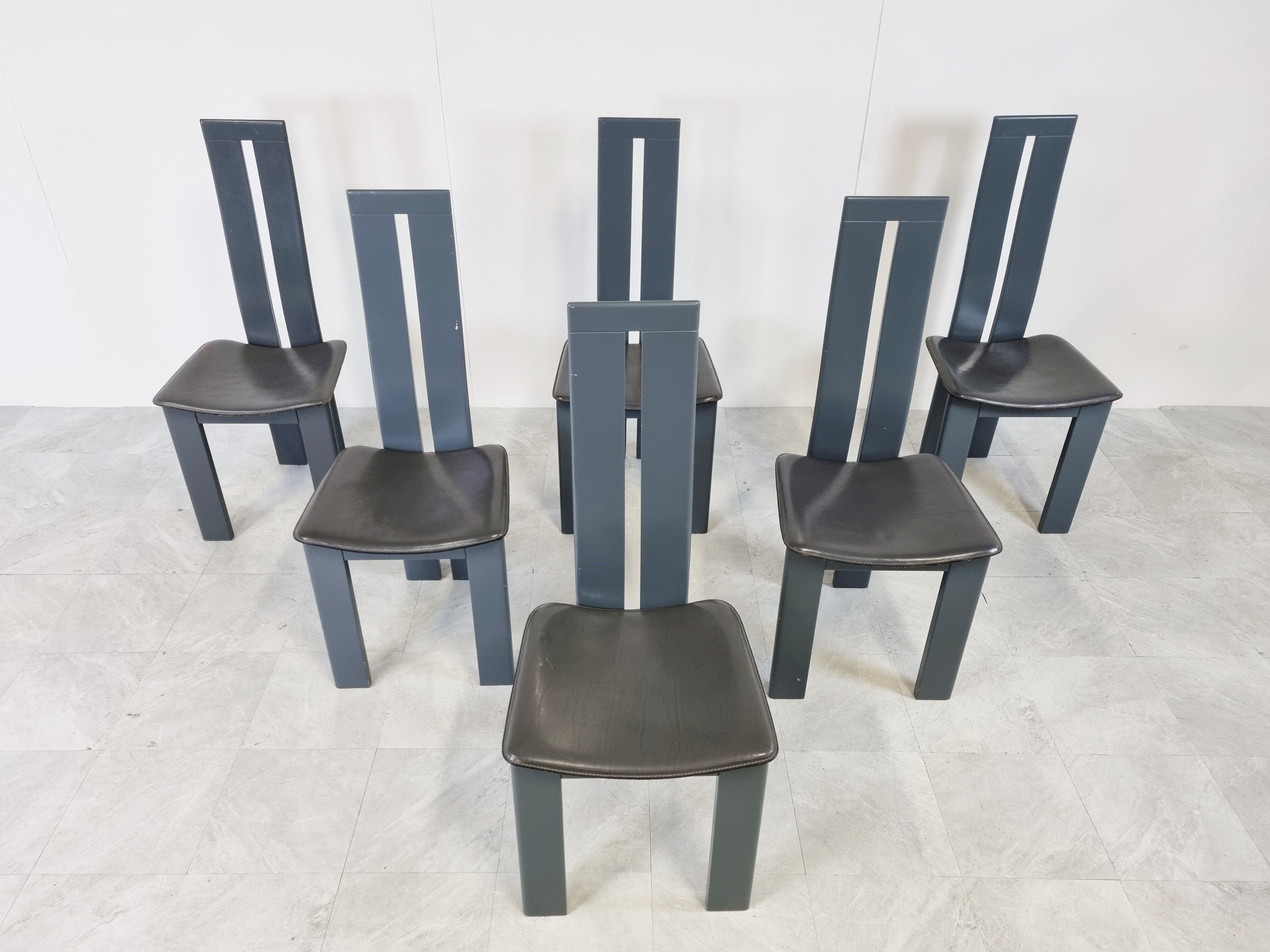 Dining chairs by Pietro costantini for Ello, 1980s, set of 6