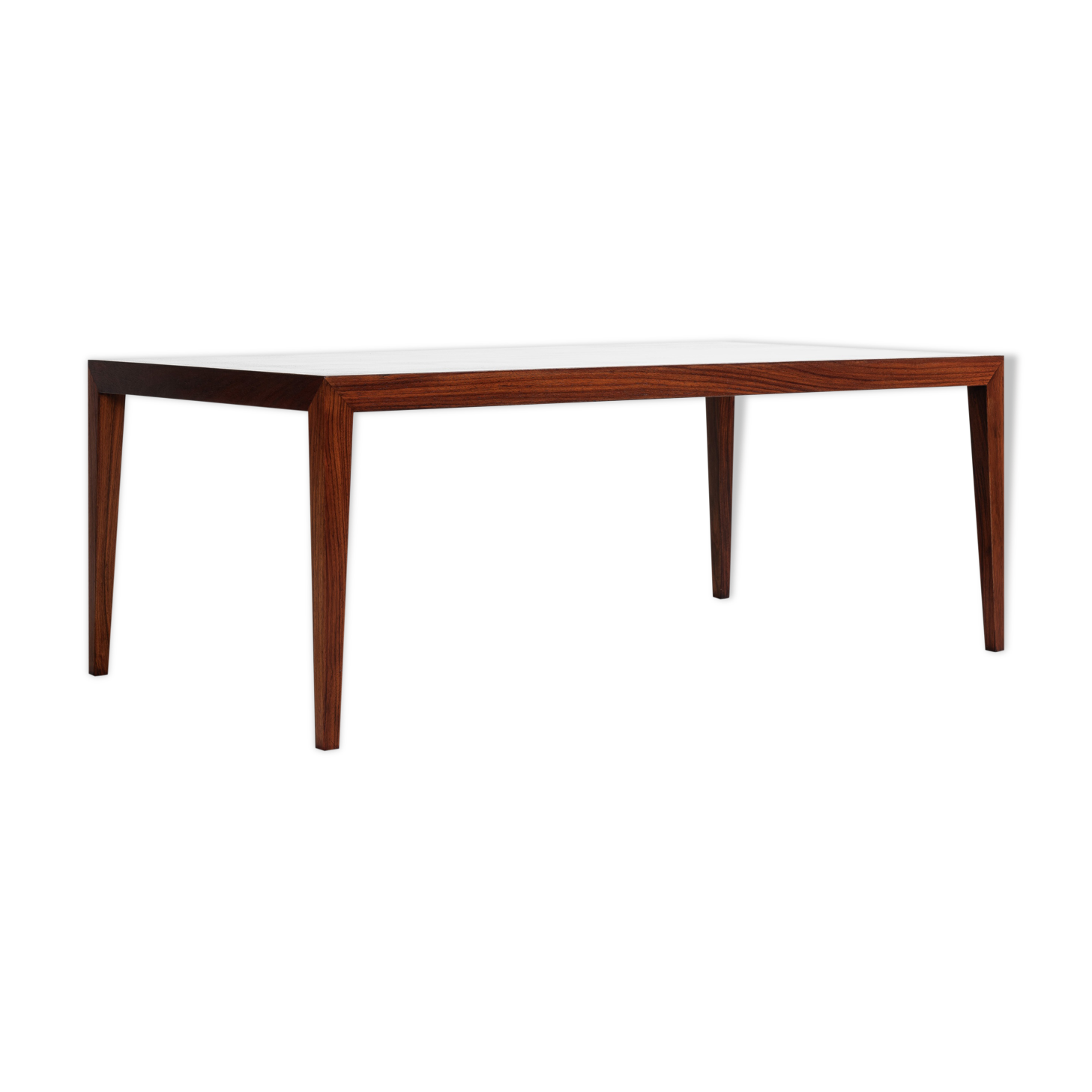 table basse danoise du milieu du siècle en bois de rose par Severin Hansen pour Haslev