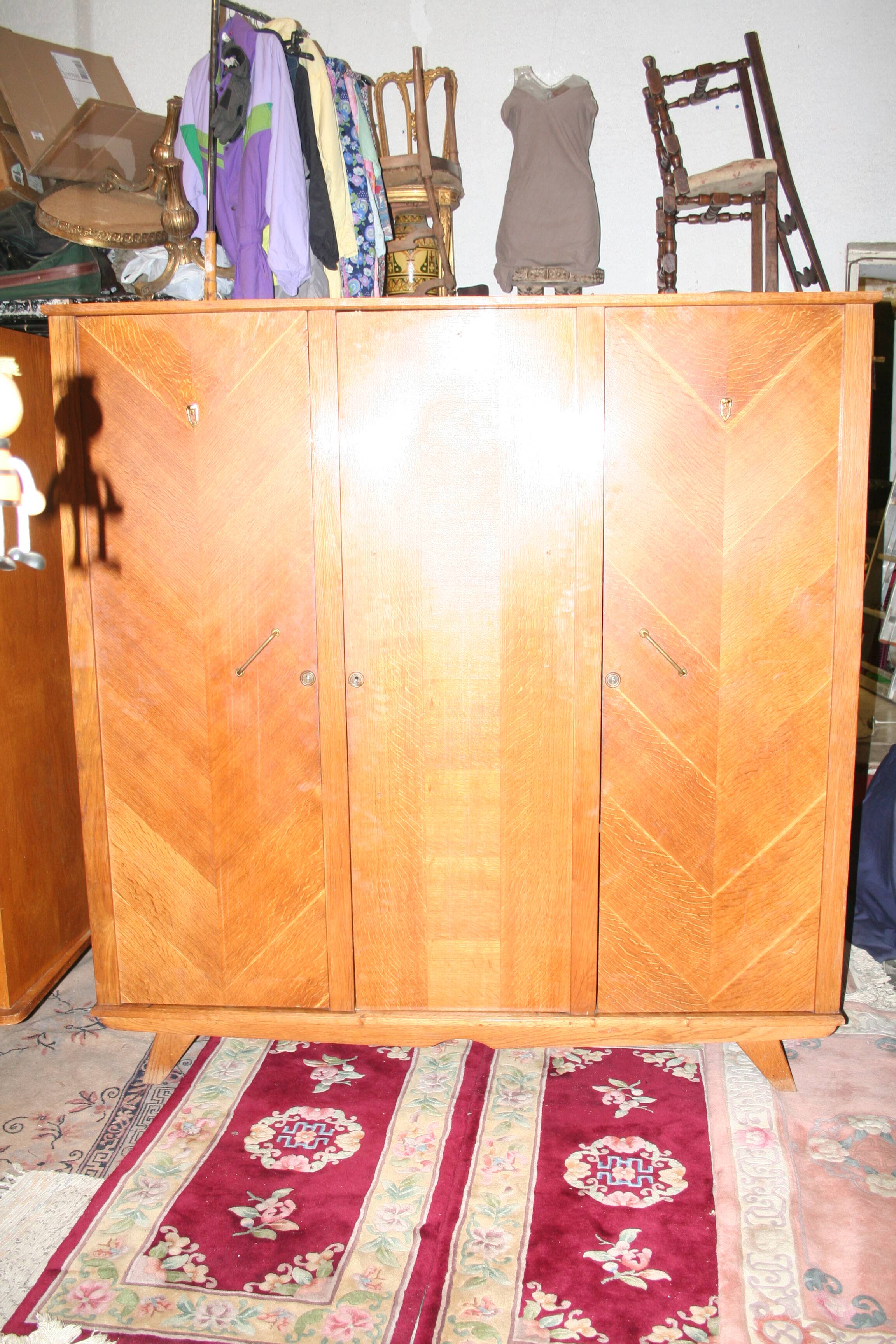 Vintage wardrobe 50_60 3 doors + mirror