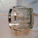 Glass and metal ice bucket