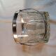 Glass and metal ice bucket