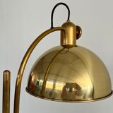 Florian schulz mid-century adjustable floor lamp in full brass, 1970