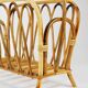 Porte-revues rotin bambou style Franco Albini, Italie, années 1970