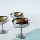 Set of 6 large stainless steel bowls, Tall, Design, 1970, 10 x 10 cm