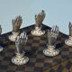 6 silver-plated menu holders A British production