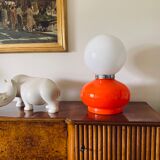Space age red murano glass table lamp, 1970s