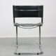 Vintage black leather bauhaus chair, italy